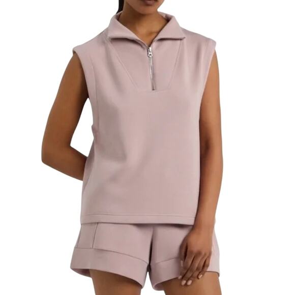 Varley Magnolia Half Zip Double Soft Tank XL Athleisure